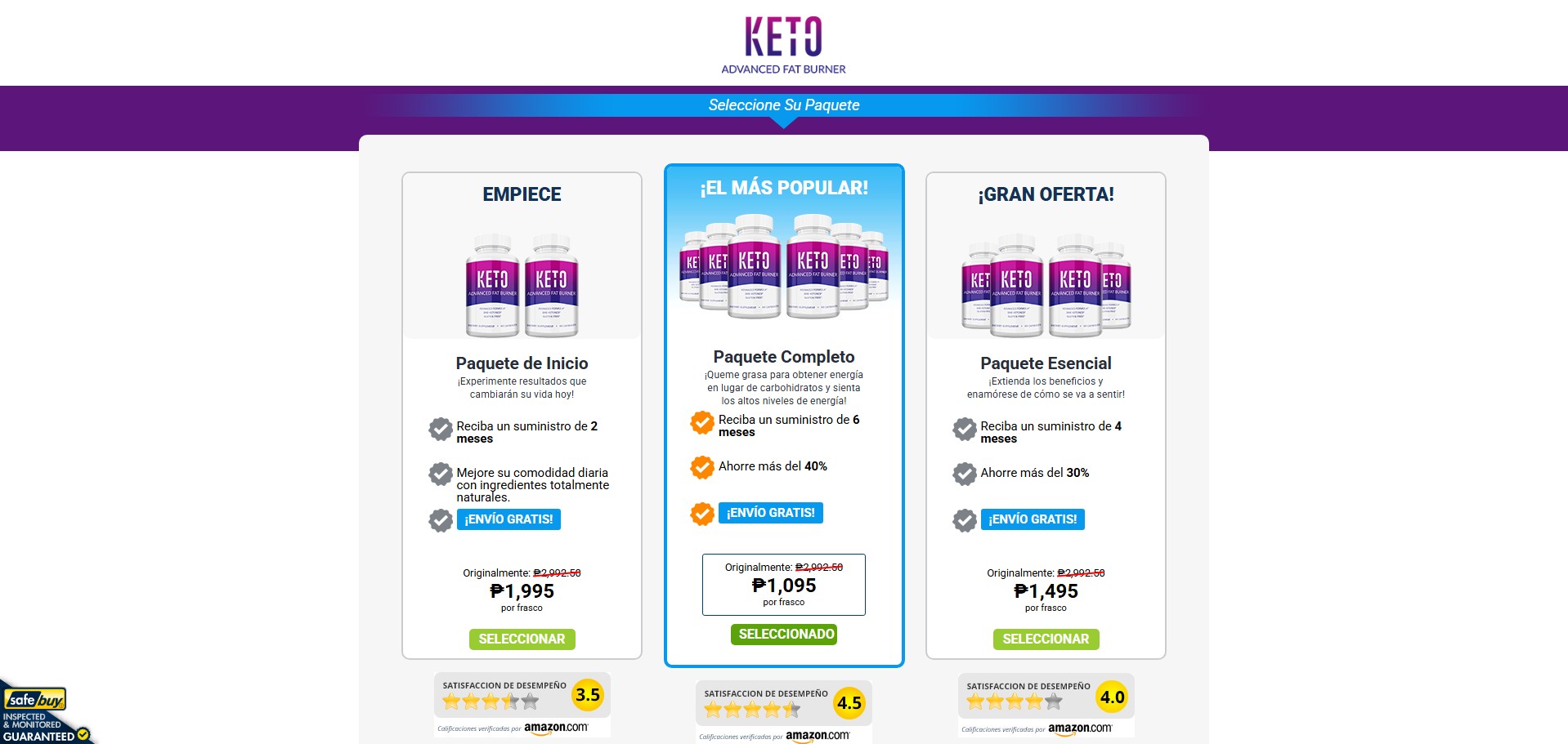 Keto Advanced Fat Burner Capsules Producto