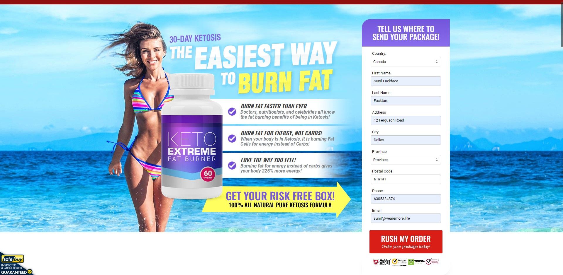 Keto Extreme Fat Burner Producto