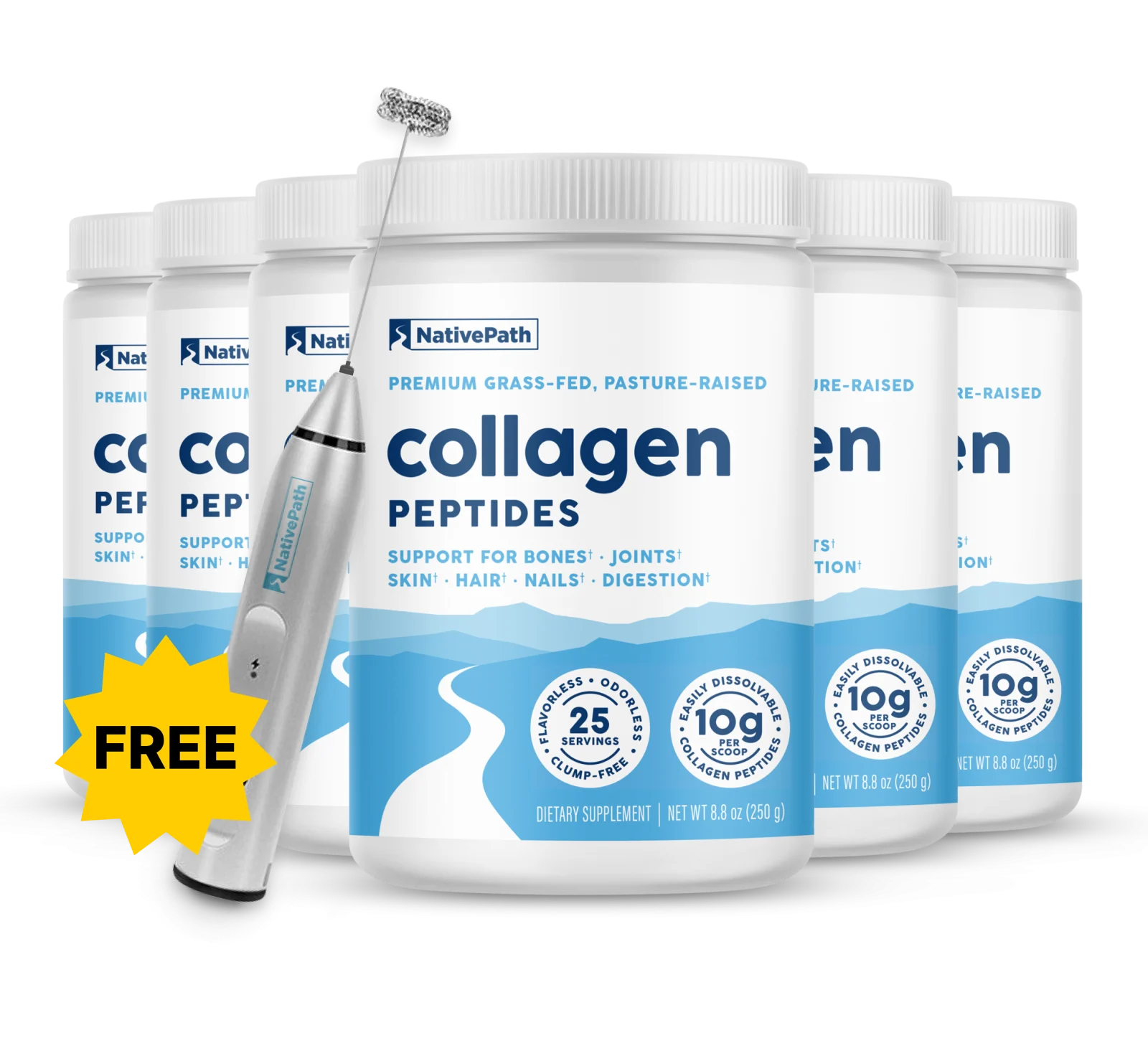 Native Path Collagen Jars GLP1 Frother Producto