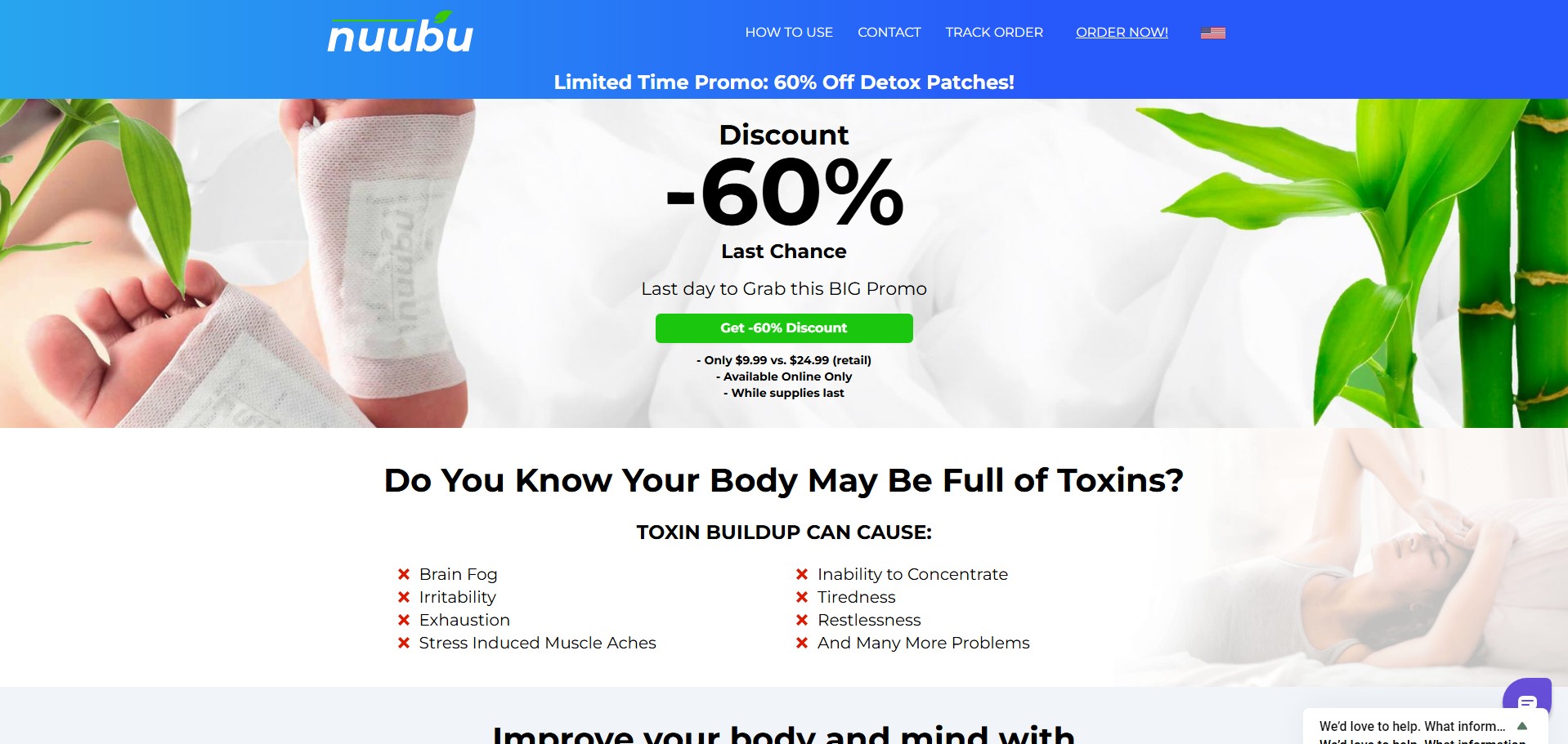 Nuubu Detox Foot Patches Producto