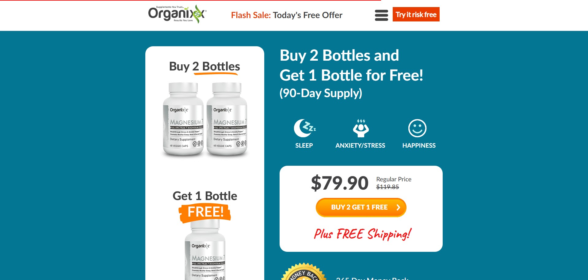 Organixx Magnesium 7 Producto